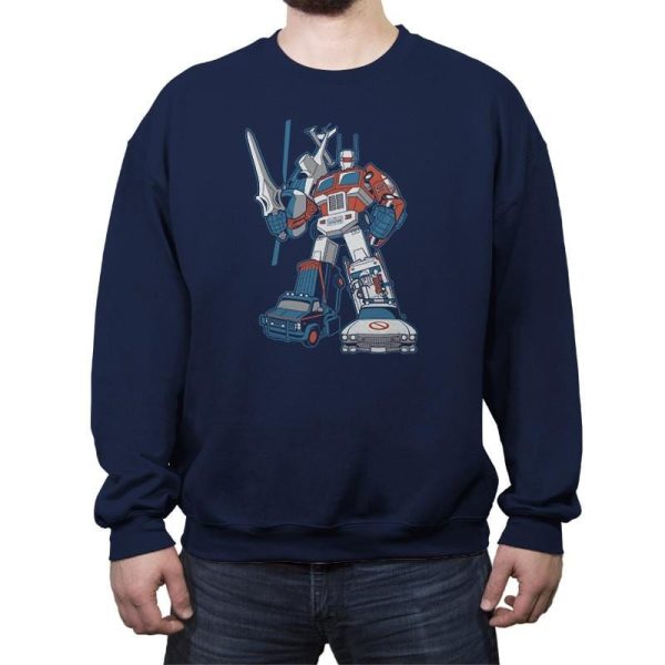 8Dtron Exclusive - Saturday Morning Tees - Crew Neck Sweatshirt Crew Neck Sweatshirt RIPT Apparel Small / Navy