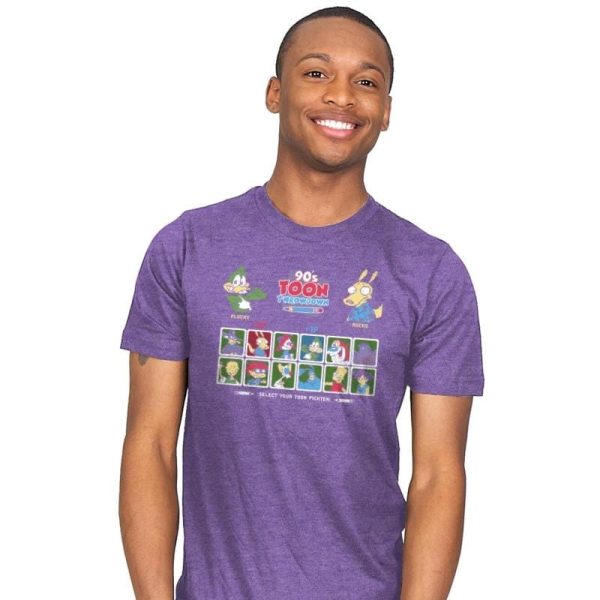 90's Toon Throwdown Exclusive - 90s Kid - Mens T-Shirts RIPT Apparel 4x-large / Purple