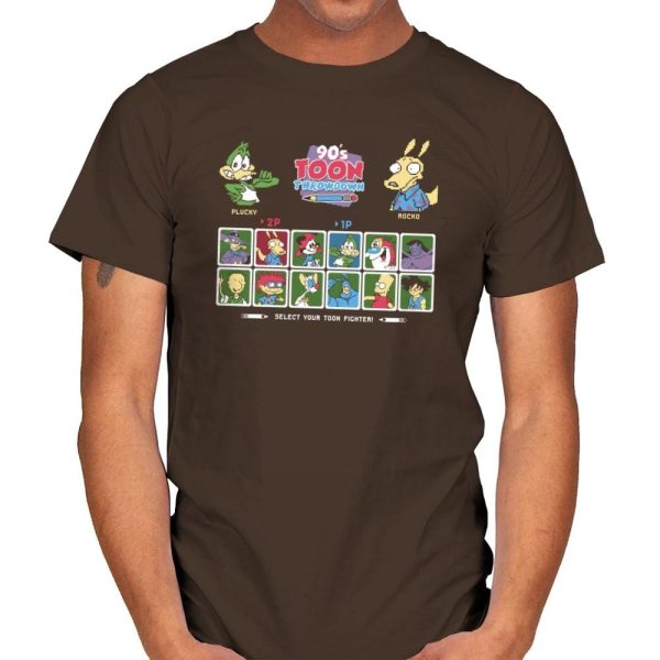 90's Toon Throwdown Exclusive - 90s Kid - Mens T-Shirts RIPT Apparel Small / Dark Chocolate
