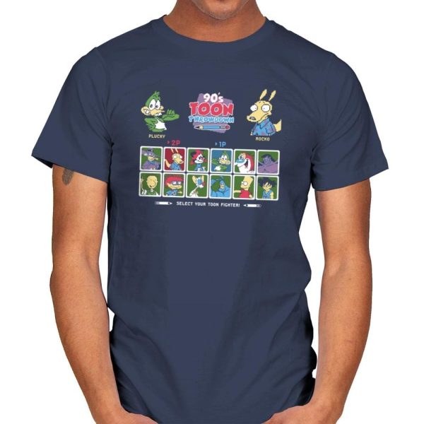 90's Toon Throwdown Exclusive - 90s Kid - Mens T-Shirts RIPT Apparel Small / Navy