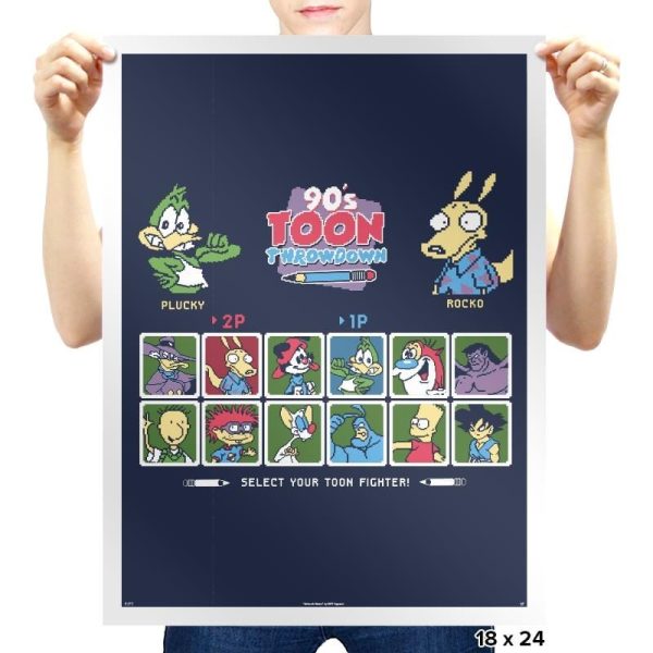 90's Toon Throwdown Exclusive - 90s Kid - Prints Posters RIPT Apparel