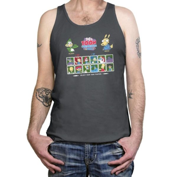90's Toon Throwdown Exclusive - 90s Kid - Tanktop Tanktop RIPT Apparel X-Small / Asphalt