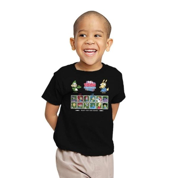 90's Toon Throwdown Exclusive - 90s Kid - Youth T-Shirts RIPT Apparel X-small / Black