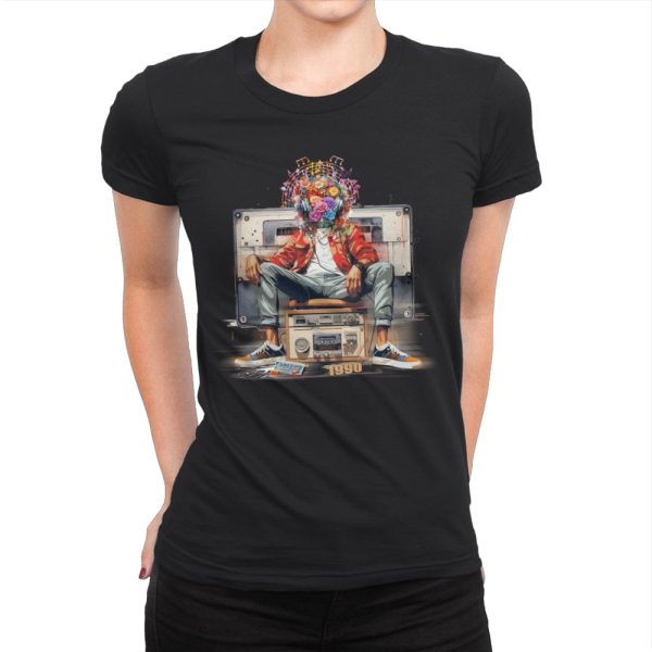 90s Music - Womens Premium T-Shirts RIPT Apparel Small / Black
