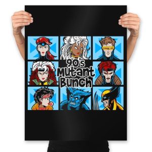 90s Mutant Bunch - Prints Posters RIPT Apparel 18x24 / Black