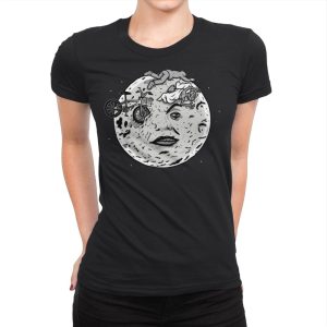 A Bike To The Moon! - Womens Premium T-Shirts RIPT Apparel Small / Black