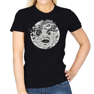 A Bike To The Moon! - Womens T-Shirts RIPT Apparel Small / Black