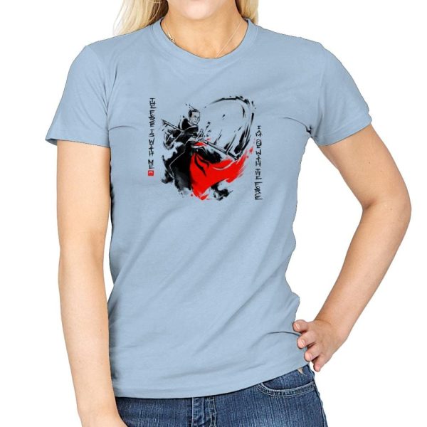 A Brush with the Force Exclusive - Womens T-Shirts RIPT Apparel Small / Light Blue