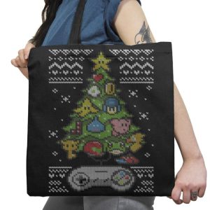 A Classic Gamers Christmas - Ugly Holiday - Tote Bag Tote Bag RIPT Apparel 18x18 / Black