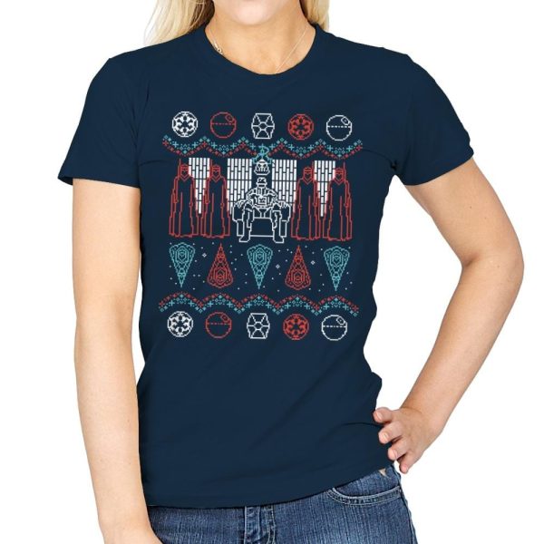 A Dark Mind - Ugly Holiday - Womens T-Shirts RIPT Apparel Small / Navy