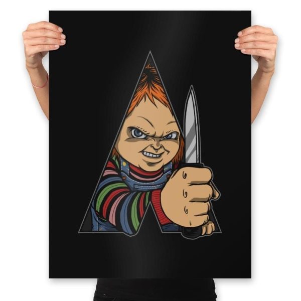 A Doll Work Orange - Prints Posters RIPT Apparel 18x24 / Black
