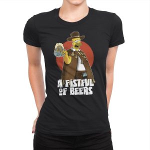 A Fistful of Beers - Womens Premium T-Shirts RIPT Apparel Small / Black