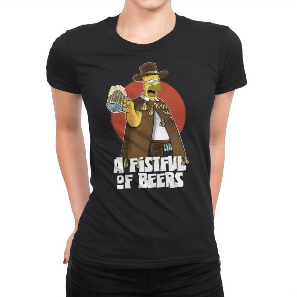 A Fistful of Beers - Womens Premium T-Shirts RIPT Apparel Small / Black