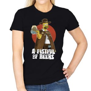A Fistful of Beers - Womens T-Shirts RIPT Apparel Small / Black