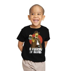 A Fistful of Beers - Youth T-Shirts RIPT Apparel X-small / Black