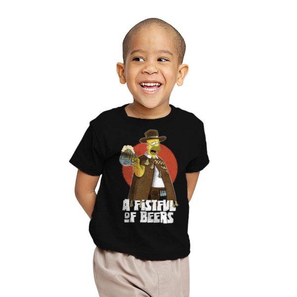 A Fistful of Beers - Youth T-Shirts RIPT Apparel X-small / Black