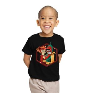 A Futuristic Couple - Youth T-Shirts RIPT Apparel X-small / Black