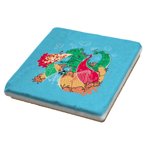 A Kaiju In Townsville Exclusive - Coasters Coasters RIPT Apparel 1 Coaster / Aqua