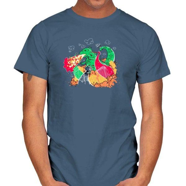 A Kaiju In Townsville Exclusive - Mens T-Shirts RIPT Apparel Small / Indigo Blue