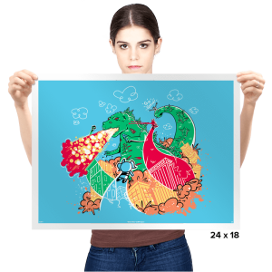 A Kaiju In Townsville Exclusive - Prints Posters RIPT Apparel
