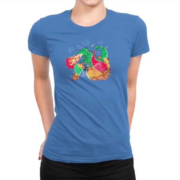 A Kaiju In Townsville Exclusive - Womens Premium T-Shirts RIPT Apparel 3x-large / Tahiti Blue