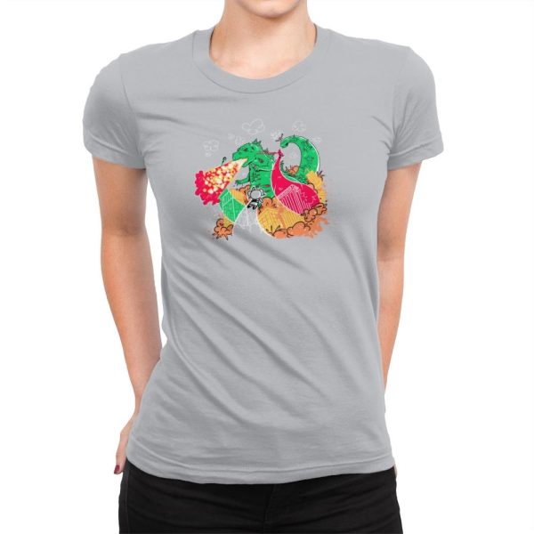 A Kaiju In Townsville Exclusive - Womens Premium T-Shirts RIPT Apparel Small / Silver