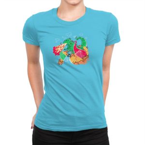 A Kaiju In Townsville Exclusive - Womens Premium T-Shirts RIPT Apparel Small / Tahiti Blue