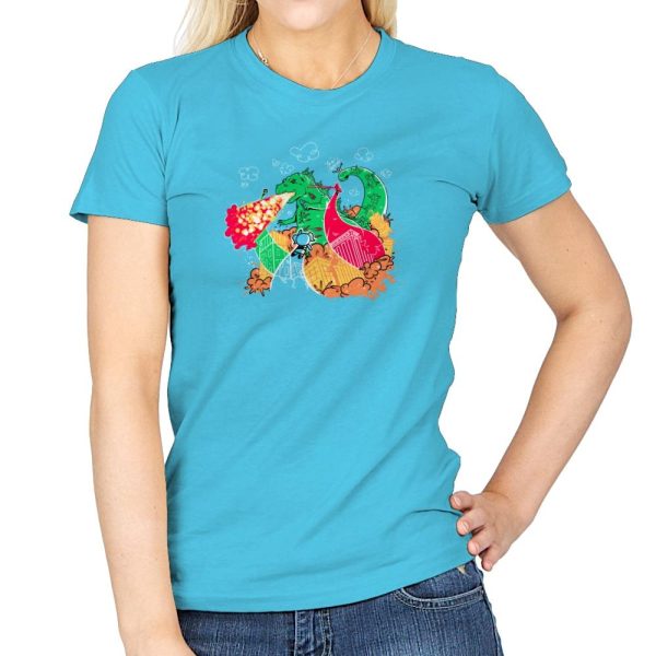 A Kaiju In Townsville Exclusive - Womens T-Shirts RIPT Apparel Small / Iris