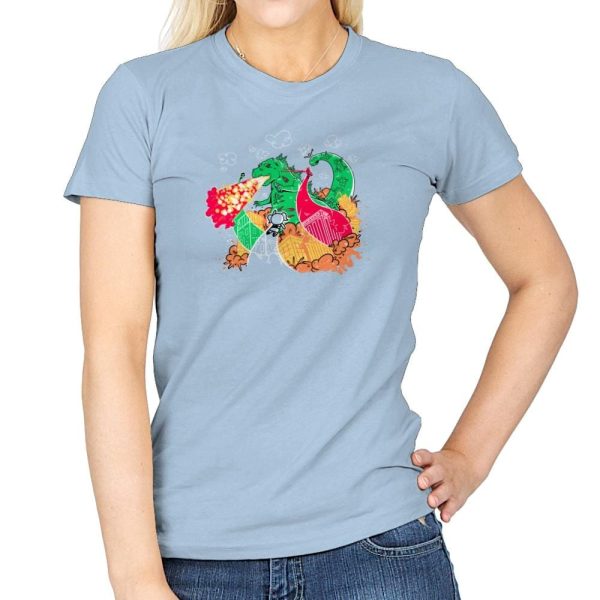 A Kaiju In Townsville Exclusive - Womens T-Shirts RIPT Apparel Small / Light Blue