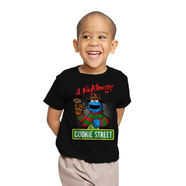 A Nightmare On Cookie Street - Youth T-Shirts RIPT Apparel X-small / Black
