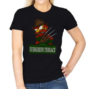 A Nightmare on Evergreen Terrace - Womens T-Shirts RIPT Apparel Small / Black