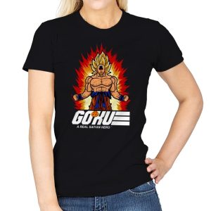 A Real Saiyan Hero - Womens T-Shirts RIPT Apparel Small / Black