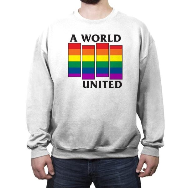 A World United Exclusive - Pride - Crew Neck Sweatshirt Crew Neck Sweatshirt RIPT Apparel