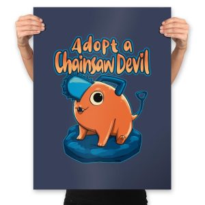 Adopt a Chainsaw Devil  - Prints Posters RIPT Apparel 18x24 / Navy