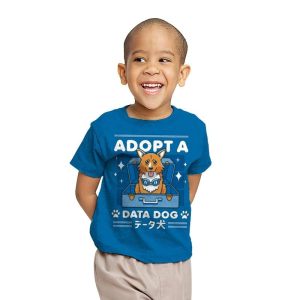 Adopt a Data Dog - Youth T-Shirts RIPT Apparel X-small / Sapphire