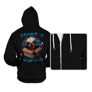 Adopt a Dogpool - Hoodies Hoodies RIPT Apparel Small / Black