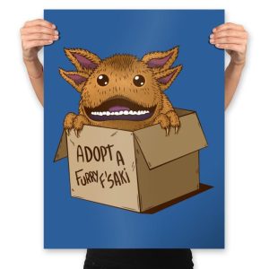 Adopt a Furry F'Saki - Prints Posters RIPT Apparel 18x24 / Royal