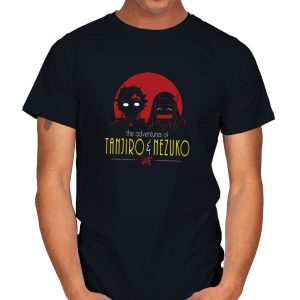 Adventures of Tanjiro & Nezuko - Mens T-Shirts RIPT Apparel Small / Black