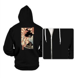 Afro Ukiyo-e - Hoodies Hoodies RIPT Apparel Small / Black