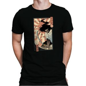 Afro Ukiyo-e - Mens Premium T-Shirts RIPT Apparel Small / Black