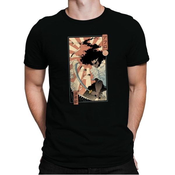 Afro Ukiyo-e - Mens Premium T-Shirts RIPT Apparel Small / Black