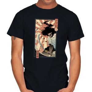 Afro Ukiyo-e - Mens T-Shirts RIPT Apparel Small / Black