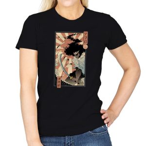 Afro Ukiyo-e - Womens T-Shirts RIPT Apparel Small / Black