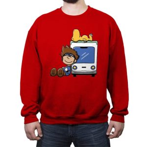 Agumonuts  - Crew Neck Sweatshirt Crew Neck Sweatshirt RIPT Apparel Small / Red