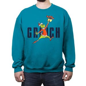 Air Grinch 2.0 - Crew Neck Sweatshirt Crew Neck Sweatshirt RIPT Apparel Small / Antique Sapphire
