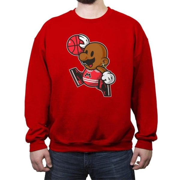 Air Mario  - Crew Neck Sweatshirt Crew Neck Sweatshirt RIPT Apparel Small / Red