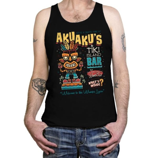 Aku Aku Tiki Island - Tanktop Tanktop RIPT Apparel X-Small / Black