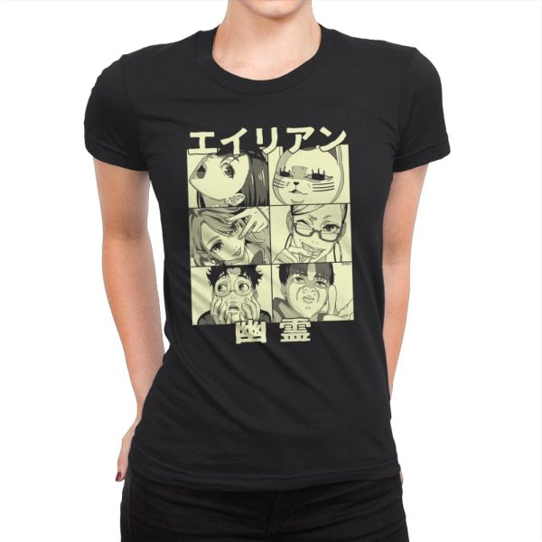Aliens Ghosts - Womens Premium T-Shirts RIPT Apparel Small / Black