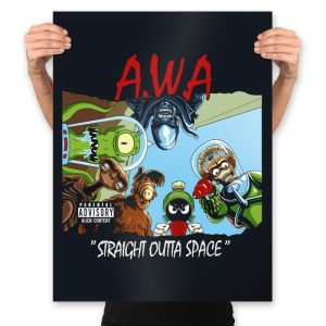 Aliens With Attitude - Prints Posters RIPT Apparel 18x24 / Black