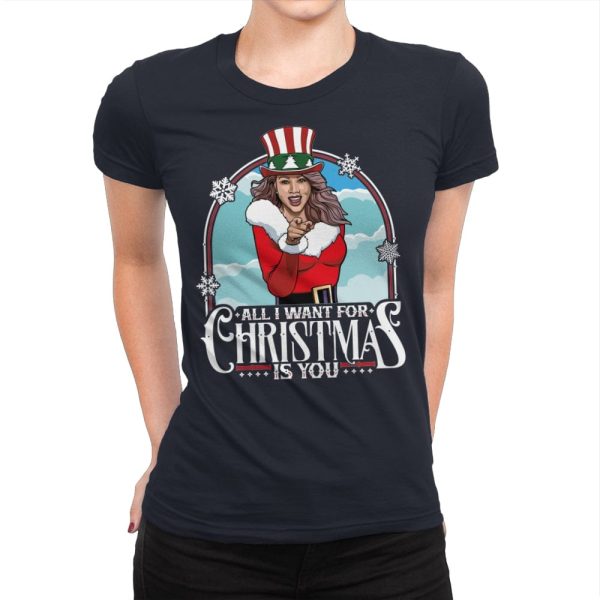 All I Want For Christmas Is You! - Womens Premium T-Shirts RIPT Apparel Small / Midnight Navy